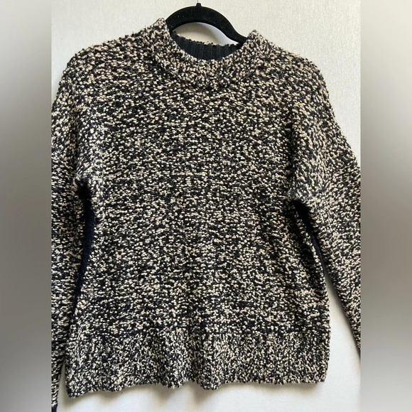 Rag & Bone speckled color blocked  pullover wool oversized sweater Sz Xs - Picture 5 of 14
